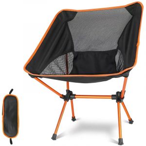 Chaise de camping pliable avec sac de transport : petite chaise pliante portable ultra l&eacute;g&egrave;re, chaise de camping d'ext&eacute;rieur pour pique-nique, p&ecirc;che,