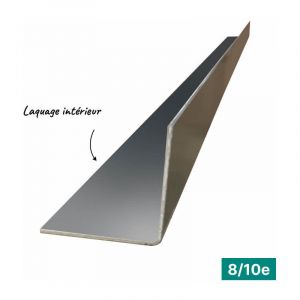 Cornière ECO 2mL en alu 8/10ème 40x40mm - laquage intérieur - RAL7016 - ALUHOME
