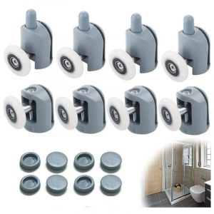 Roulette Porte Coulissante Douche 8 Pièces Roulettes pour Porte de Douche 23mm Galets de Porte de Douche Roulettes Cabine de Douche pour Salle de