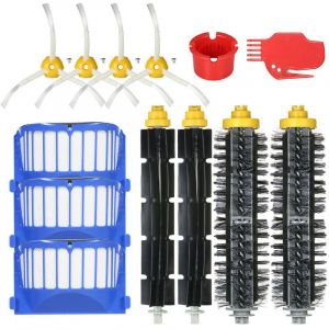 Lot de 13 kits d'accessoires de rechange pour iRobot Roomba 600 Series 690 691 694 650 651 664 615 601 630 Aspirateur - Brosse à poils + brosse