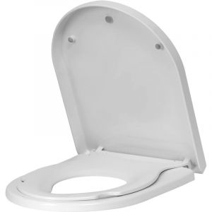 Abattant WC Familial, Lunette de Toilette avec Si&egrave;ge Enfant Magn&eacute;tique, Cuvette Toilette avec Frein de Chute, D&eacute;montage Rapide, Soft-close, Forme D,