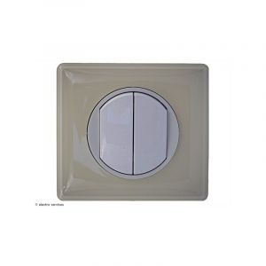 Double interrupteur ou Va-et-vient C&eacute;liane Complet Ivoire Griffes: Avec griffes