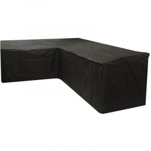 Housse de canap&eacute; de jardin en forme de L, imperm&eacute;able, coupe-vent, anti-UV, tissu Oxford pour canap&eacute; d'angle en rotin, 20027082cm &ndash; Noir