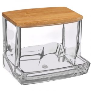 Pot a coton tige 9 x 8 x 7 cm transparent
