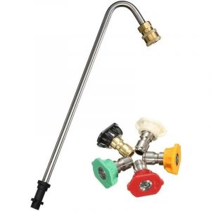 Nettoyeur de Tige de goutti&egrave;re pour Nettoyeur Haute Pression, 35 cm (13 po), Adaptateur de Tige de Nettoyeur de goutti&egrave;re pour Nettoyeur Haute
