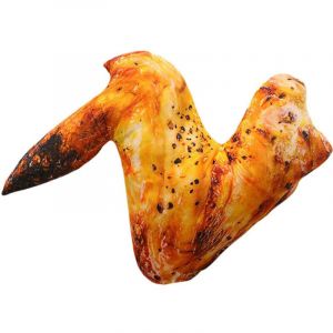 Jeffergarden Peluche de 20 cm en forme de cuisse de poulet, jouet en forme d'aile de poulet, coussin frit, d&eacute;coration d'int&eacute;rieur, cadeau