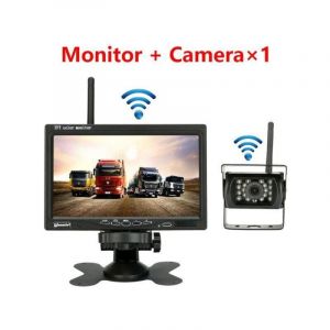 Caméra de surveillance interieur / exterieur Caméra de recul sans fil pour véhicule, moniteur lcd 7 pouces pour camion, Bus, camping-car, remorque,