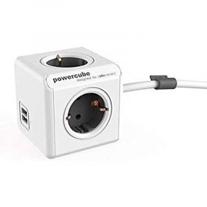 Allocacoc - Powercube Extended +usb 4 Prises De Courant + 2 Usb 1402 Powercube - Powercube