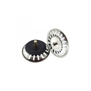 Bonde à panier universelle pour évier à commande excentrée(Lot de 2) Panier à tamis pour évier bouchon de panier en acier inoxydable tamis pour évier