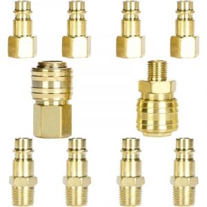 Raccord Pneumatique Raccord d'air comprim&eacute; 1/4 NPT Raccord d'air 1/4 pouce raccord rapide mamelon de prise d'air comprim&eacute;