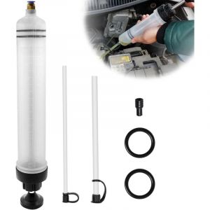 Seringue a Huile 500ml Huile Aspiration Seringue avec 2 Tuyaux et Une Paire D'anneaux en Caoutchouc de Rechange, pour le Liquide de Frein, les Huiles