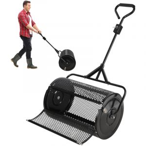 Randaco &Eacute;pandeur &agrave; engrais 75 L, 60 &times; 40 cm &ndash; &eacute;pandeur manuel pour pelouse et jardin Noir