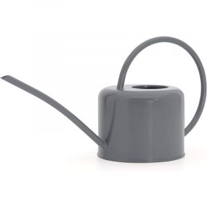 Petit arrosoir 1,1L en acier galvanis&eacute; Peinture &agrave; la craie pour plantes d'int&eacute;rieur Design moderne en m&eacute;tal avec bec fin et poign&eacute;e haute (Grey))