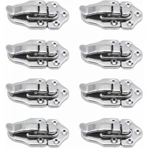 Ersandy - 8 Fermoir &agrave; bascule loquets Verrou &agrave; bascule Fermeture a Levier Fermeture pour coffret &agrave; bijoux Coffrets Cadeaux Coffre &agrave; Outils valise et