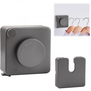 4,8m Corde &agrave; Linge R&eacute;Tractable, Etendoir Retractable Linge Exterieur, Corde &agrave; Linge Murale en Acier Inoxydable, Fil A Linge Int&eacute;Rieur Enrouleur Fil