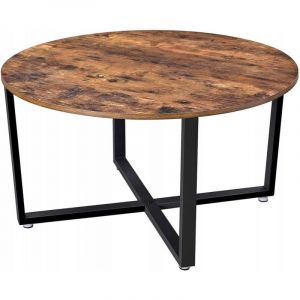 Table basse ronde, table basse, table de salon, table de canapé industrielle