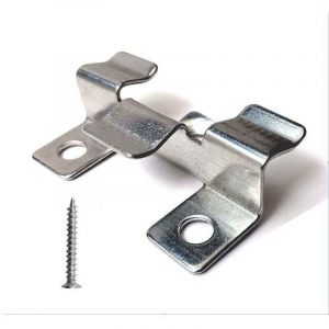 Vtizikl Lot de 100 clips de fixation pour terrasse en composite avec vis en acier inoxydable（hauteur 1 cm）