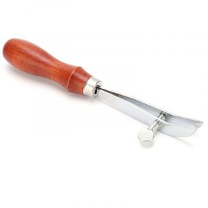 Outil de Bord en Cuir, Plioir de Bord en Cuir Ext&eacute;rieur R&eacute;glable, Outil de Coupe de Pli en Cuir en Acier Inoxydable, pour la Maroquinerie, Bricolage