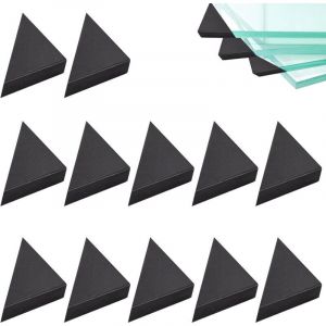 12PCS Coin de Table,Protection Coin de Table en Verre,Protection Coin de Table,Protection Angle de Table,Coussin Noir de Protection d'angle pour