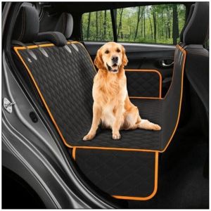 Basetbl - Housse de si&egrave;ge pour chien, 6 couches 100 % vraiment &eacute;tanche, protection compl&egrave;te des portes arri&egrave;re du v&eacute;hicule ( 147 x 137 cm)-DPZO