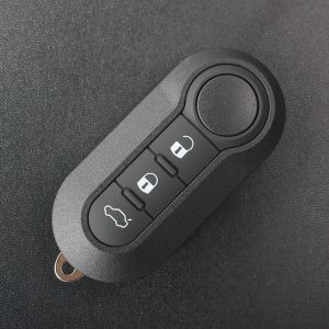 3lot Coque de Cl&eacute; de Voiture Fiat Cl&eacute; de Rechange T&eacute;l&eacute;commande 3 Boutons Boitier Cl&eacute; de Voiture avec Porte-cl&eacute;s Pilot pour 500 Brava Bravo Evo Grande