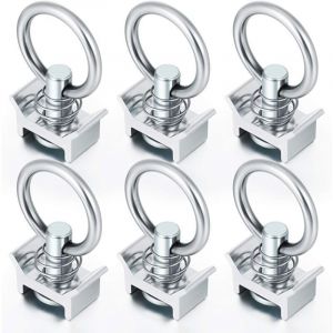 Lot of 6 Pions simples avec anneau pions d'arrimage a&eacute;ro pour rail d'arrimage a&eacute;ronautique pion d'ancrage anneau