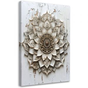 Tableau d&eacute;co Mandala Zen Spa Oriental en beige 40x60