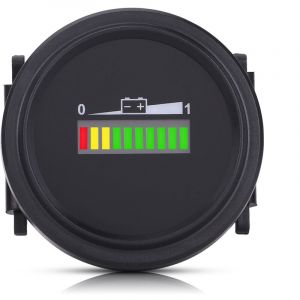 Hamwesh Indicateur de Batterie de Voiturette de &agrave; LED 72 V, Affichage Graphique &agrave; Barres LED &agrave; 10 Segments, Avertissement de Charge Faible et &eacute;lev&eacute;e,