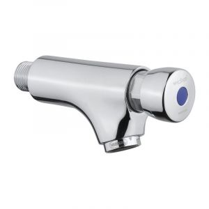 Idral - Robinet de lavabo mural temporis&eacute; de la s&eacute;rie classic avec commande par bouton-poussoir