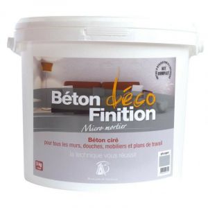 Kit enduit effet béton ciré finition blanc teintable seau 5 kg - Houillères de Cruéjouls Seau de 5Kg