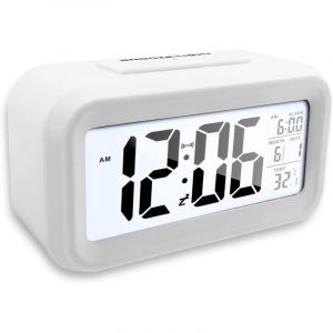 Jalleria - R&eacute;veil Digital &agrave; Piles Grand Ecran,Alarm R&eacute;veil led avec Fonction Snooze,Horloge num&eacute;rique Pile Portable avec Afficher