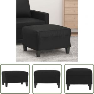 The Living Store - Repose-pied Noir 60x50x41 cm Similicuir - Tabouret - Repose-pied - Pouf - Meuble Salon - Simili Cuir