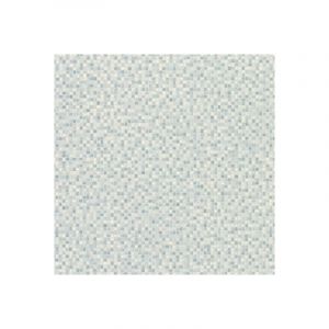 Décoweb - Sol Vinyle Style - Carrelage petite mosaïque argentée - Bleu - Rouleau de 4m x 2m
