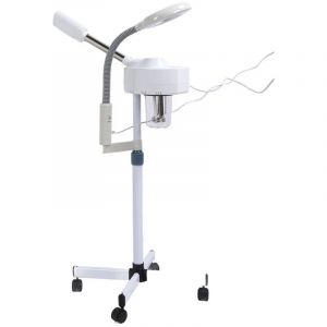 2 en 1 Vapozone Esthetique Professionnel, Vapeur Visage 5X Lampe, Loupe Esthetique sur Pied Machine Vapozone Professionnel pour Salon de Beaut&eacute; Soin