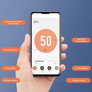 Porte-serviettes électrique WiFi, fixation murale 50W 24V 4 porte-serviettes chauffants pour la salle de bain, étanche IPX4 ai Tuya App Thermostat