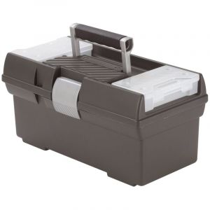 Curver 159622 bricolage boite à outils premium gris anthracite transparent