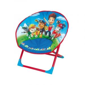 Fauteuil - Chaise - Bebe - Enfant Siege lune pliable pour enfant Fun House Pat Patrouille - Bleu et rouge - Dimensions l 52 x p 45 x h 48 cm