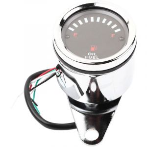 Zoternen - Jauge de carburant Akozon, dc 12 v, universelle, en aluminium, affichage led, pour moto et voiture, jauge de carburant électrique, jauge
