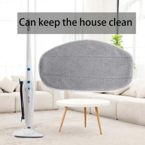 5x Housses de rechange compatible avec Leifheit CleanTenso nettoyeur &agrave; vapeur, balai vapeur - microfibre, gris