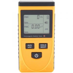 Jeffergarden D&eacute;tecteur de rayonnement &eacute;lectromagn&eacute;tique, testeur num&eacute;rique &agrave; &eacute;cran LCD, mesure simultan&eacute;e du champ magn&eacute;tique pour l'&eacute;valuation