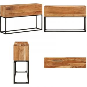 Vidaxl - Table console 120x30x75 cm Bois d'acacia massif - Table Basse Industrielle - Table D'appoint Design - Meuble Acacia Massif - Table Console