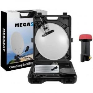 Kit Camping Car - MEGASAT - Parabole 35 CM - LNB Single 0,1dB - C&acirc;ble Coaxial 10m - Garantie Fabricant