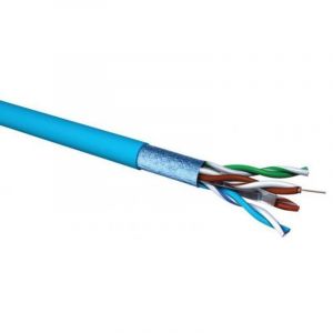 C&acirc;ble Ethernet Rigide Cat6 F/utp 4 Paires Lszh Bleu (100 M&egrave;tres)