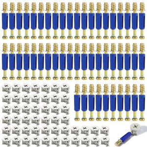 50 pi&egrave;ces 40MM Connecteurs de meubles excentriques , connecteurs de meubles, connecteurs d'armoire, vis de meubles, avec came excentrique &agrave; vis et