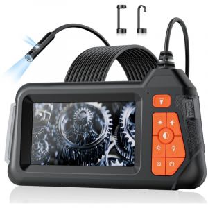 Cam&eacute;ra endoscopique 5 m, endoscope d'atelier, avec &eacute;cran IPS de 4,3", cam&eacute;ra d'inspection &eacute;tanche IP67, cam&eacute;ra d'inspection &eacute;tanche 1080p, cam&eacute;ra