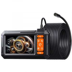 Endoscope pour canalisations, endoscope HD 1080p, 8 LED r&eacute;glables, endoscope ISP 4,3 pouces, lentille &eacute;tanche IP67 de 8 mm