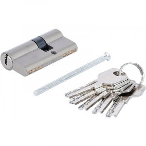 Barillet 60mm cylindre de serrure de securite 25/35mm 5 cles