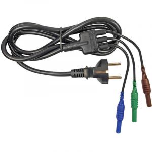 CIH29950 Set de cordons de mesure de s&eacute;curit&eacute; Prise m&acirc;le + contact de protection m&acirc;le 4 mm 1.50 m bleu, vert, mar - Cliff