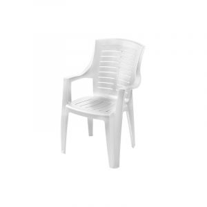 Progarden - Chaise de fauteuil blanc en résine Talia
