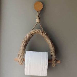 Porte-papier toilette, porte-serviettes en corde de chanvre pour salle de bain et cuisine, porte-papier de salle de bain, porte-rouleau de papier